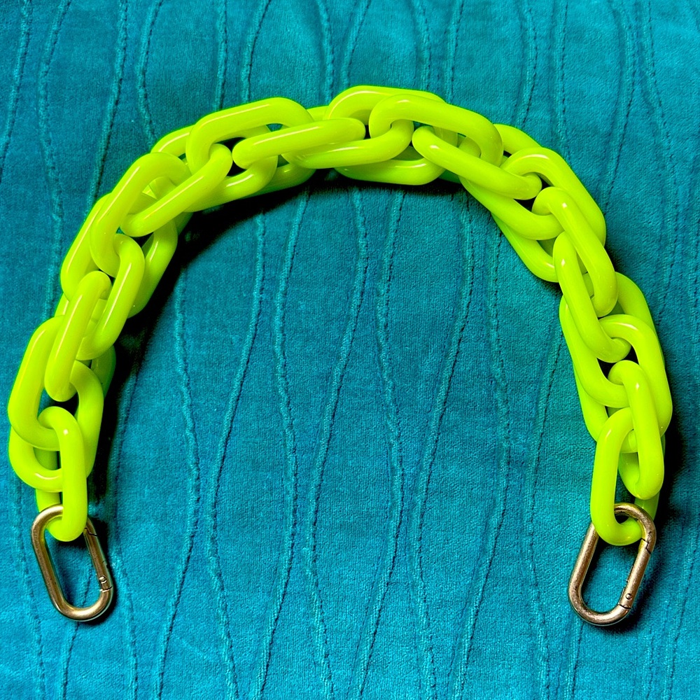 Clare V neon yellow resin shortie strap